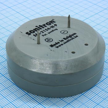 SAS-2154-W-P - Сирена пьезокерамическая 105дБ электропитание 6-15В защита IP67, трель сигнал, D=54mm