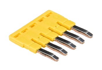 Соед. мостик IVB WKF 2.5-5 - Соединительная перемычка, втычная, изолированная, 5 полюсов, для клемм 2,5 мм кв., шаг 5 мм, цвет: желтый