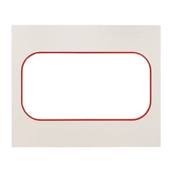 Стокгольм Рамка для розетки 2-местная белая с линией цвета красный PROxima EYM-G-304-20