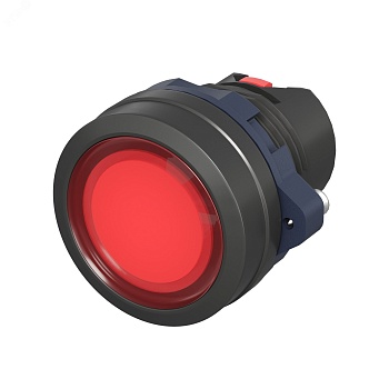 Головка кнопки плоская прозрачная без фиксации, красная M22P-FMLRP