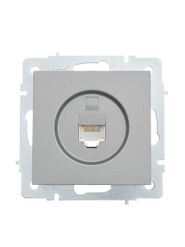 Розетка компьютерная 1-м СП Vesna механизм платина 742-3588-139