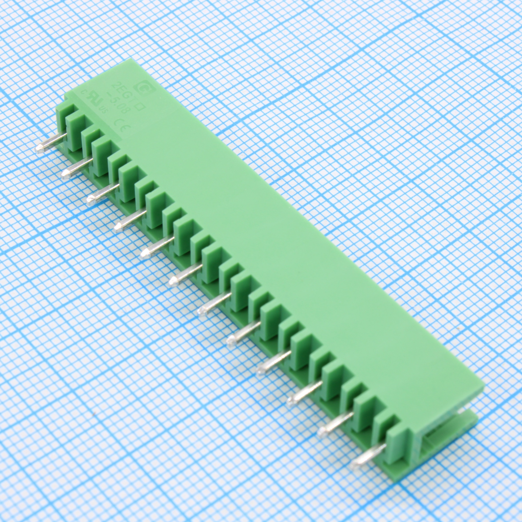 2EGTV-5.08-12P-14-00 - Разъемный клеммный блок на плату, 12 контактов. Серия 2EGTV-5.08