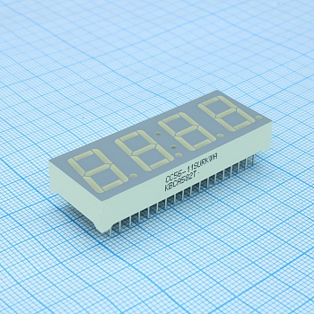 CC56-11SURKWA - 4-х разрядный индикатор 14,22мм/красный/630нм/14000....24000мкд/ОК