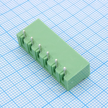 2EGTRC-5.0-06P-14-100 - Разъемный клеммный блок на плату, 6 контактов. Серия 2EGTRC-5.0