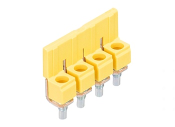 Соед. мостик IVB WK 6 TK-4 - Соединительная перемычка, винтовая, изолированная, 4 полюса, для клемм: WK6 TK