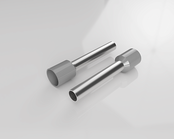 Наконечник 06.600.2827.0 - Наконечник кабельный, трубчатый, изолированный, удлиненный, S=4мм, L=26мм, серый