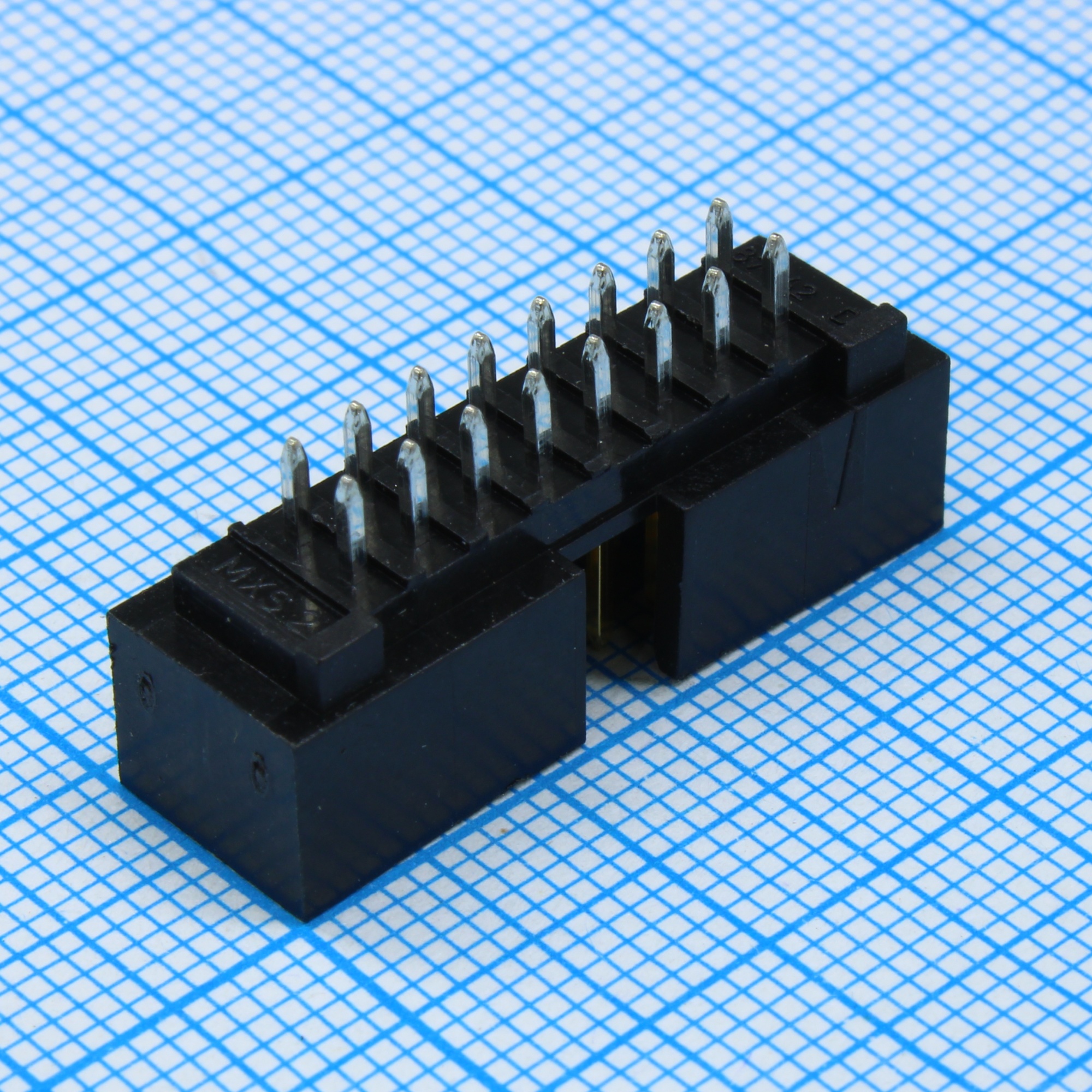 702461621 - IDC разъем, вилка на плату прямая двухрядная 16pin(2x8)., шаг 2.54мм