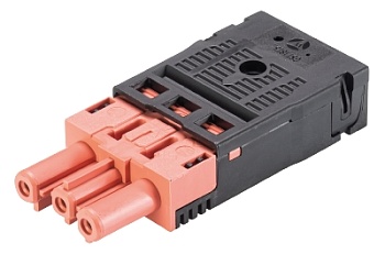 Разъем GST18i3F B2 ZR1 RT03 - Розеточный разъем на кабель диам. 7,8 - 10,3 мм, 3 полюса, пружинная фиксация, номинальное напряжение: 250V, номинальный ток: 20A, цвет: розовый, серия gesis GST18i3