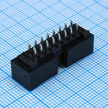 702461621 - IDC разъем, вилка на плату прямая двухрядная 16pin(2x8)., шаг 2.54мм