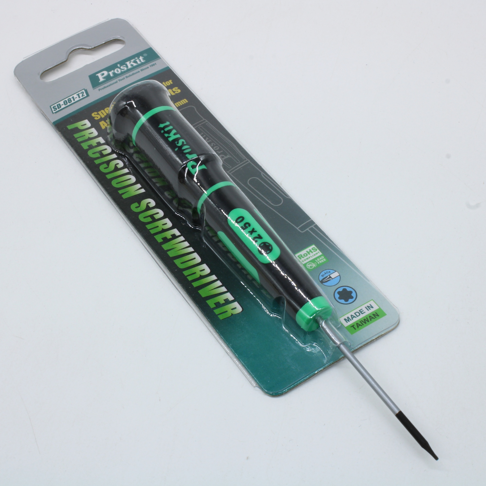 SD-081-T2 - Прецизионная звездообразная отвертка (T2 х 50 мм) с вращающейся ручкой