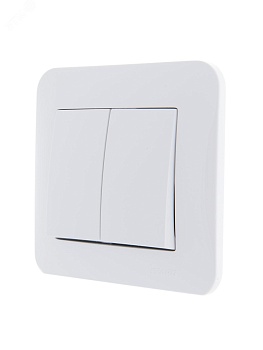 Выключатель 2-кл. 1п СП Karina 10А IP20 механизм бел. 707-0288-101