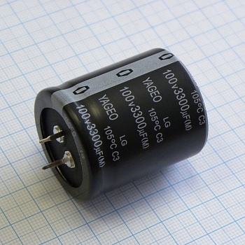 LG100M3300BPF-3540 - С защёлкиваемыми выводами 100V  3300uF ±20%, стандартные, 2000часов, -40...+105°С