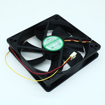 EC12025M12SA - Вентилятор 12В, 120х120х25мм, 143.6 м3/час, 41dB, подшипник скольжения, 2300 об/мин, три провода на разъеме