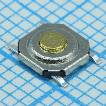 PTS525SM15SMTR2LFS - Кнопка тактильная 5.1х5.1х1.5мм N.O. SPST круглая 0.02А 15В 1000000 циклов 1.57Н SMD лента на катушке