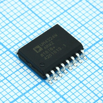 ADUM4224WARWZ - Изолированный, прецизионный драйвер полумоста для автомобильной промышленности с выходным током 4 А и выдерживаемым напряжением 5 кВ, ср.кв.