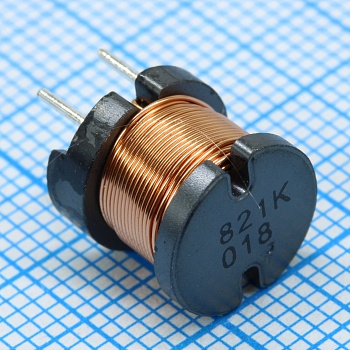 RCH110NP-821K - Силовая индуктивность 820uH ±10% 0.59A 1.3Om радиальная без магнитного экрана