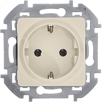 Розетка 1-м СП Inspiria 16А IP20 250В 2P+E немецк. стандарт механизм сл. кость Leg 673721