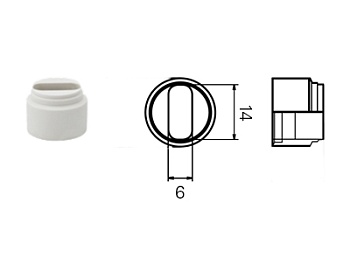 Уплотнитель греющего кабеля05.565.0800.0 - Уплотнитель для греющего кабеля, размер кабеля: 14 х 6 мм, для установки в разъем RST Classic