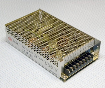 AD-155B - AC-DC с зарядником, 155Вт, вход 88…264В AC, 47…63Гц /124…370В DC, выход 1: 27.6В/5A, выход 2: 27.1В/0.5A (Зарядник), изоляция 3000В AC, в кожухе 199х110х50мм, -10…+50°С