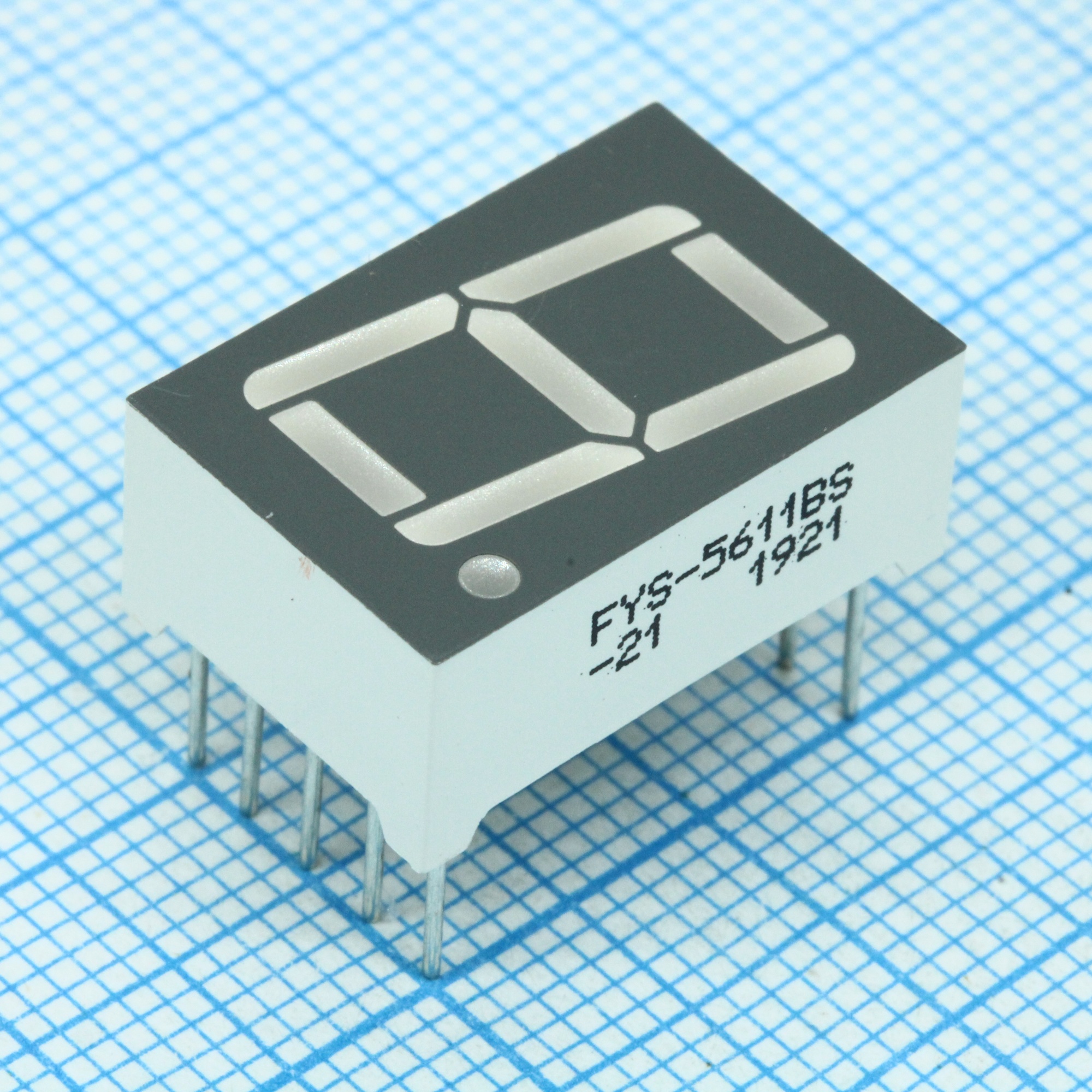 FYS-5611BS-21 - 1 разрядный индикатор 14,2мм/красный/660нм/15-20мкд/ОА