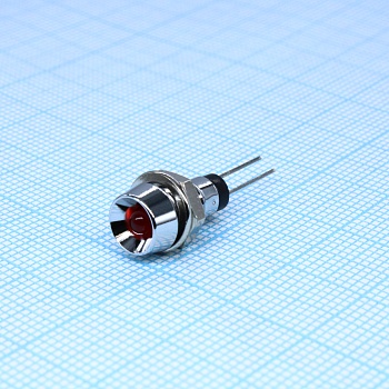 LA03W/I - Светодиод 3мм/красный/620нм/7мкд/50° в корпусе, гайка d=6мм