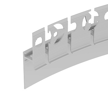 Профиль PLINTUS-FANTOM-BENT-H20-SIDE-2000 WHITE 043674 - Алюминиевый встраиваемый гибкий профиль для светодиодных лент и линеек. Изгиб вправо/влево. Цвет - белый RAL9003 (порошковая окраска). Габаритные размеры (LхWхH): 2000x13.1x51,6 мм. Ширина площадки 