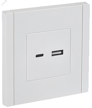 FORTE&PIANO Розетка USB A+C 3,1А FP250 белый IEK FP-U22-D31-K01