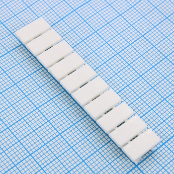 GTZB5-10-WH-00 - Маркировочные шильдики для клемм WS…, DC…, PC…, сечением 2,5 мм кв., центральная, 10 шильдиков, чистая, размер шильдика: 4,55х10,7 мм, цвет белый