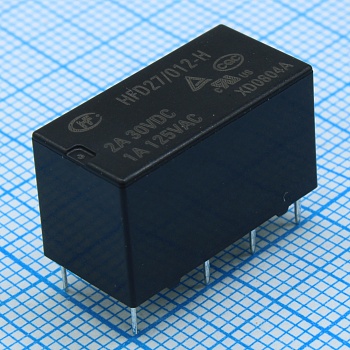 HFD27/012-H - Сигнальное реле 12В 3А; Конфиг: 2C
