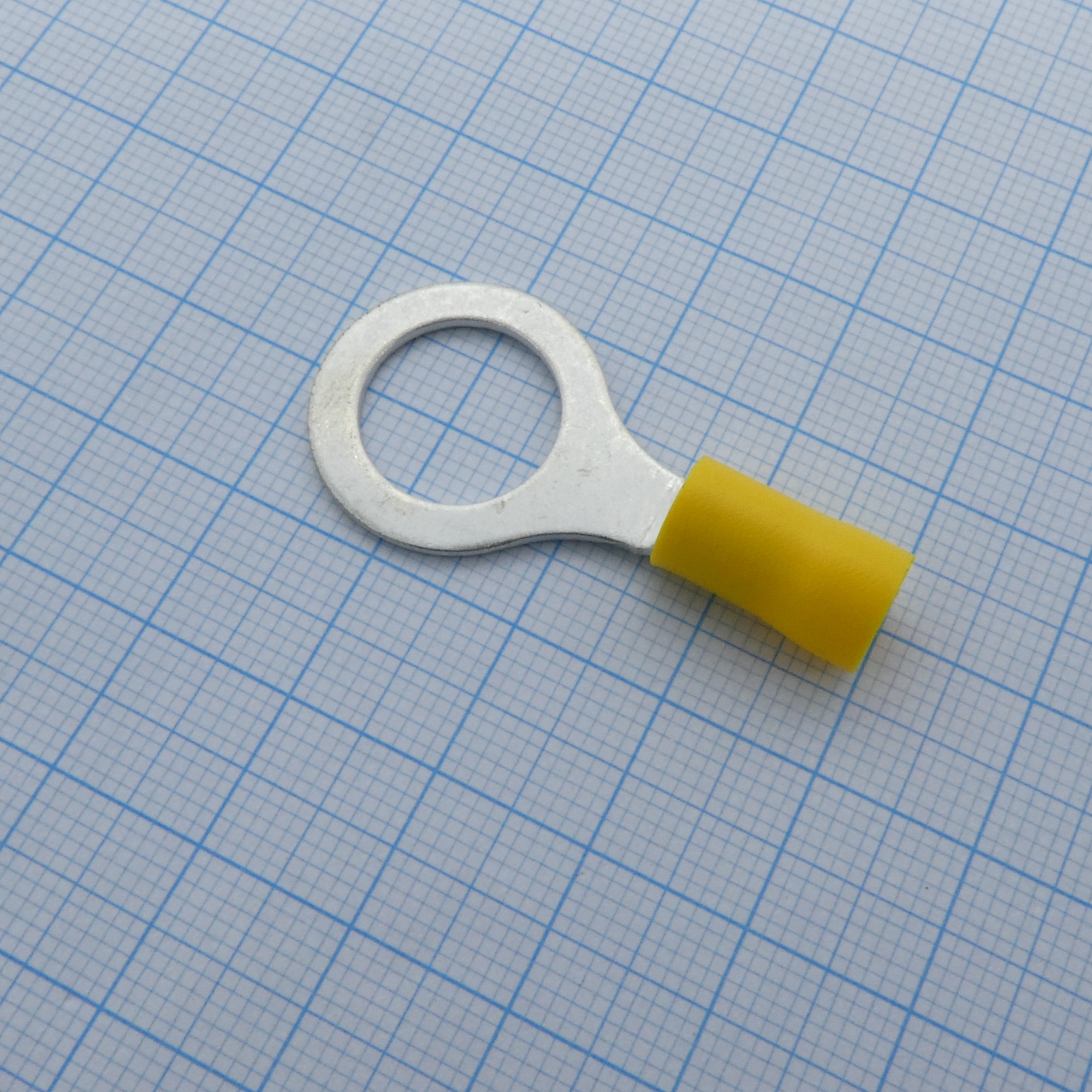 RV5.5-12  Yellow - наконечник кабельный кольцевой с изоляцией d=13мм, сеч. пров.4.0-6.0мм2