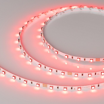 Лента MINI-F60-5mm 24V RGB (6 W/m, IP20, 3535, 5m) 025706(2) - Светодиодная гибкая лента MINI-F60, открытая IP20. Светодиоды 3535, 60 шт/м (300 шт на 5 м), белая плата 5 мм, скотч 3M. Цвет RGB, угол 120°. Питание 24V, мощность 6 Вт/м (30 Вт на 5 м). Разме