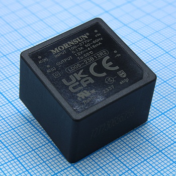 LD05-23B12R2 - AC-DC, 5Вт, вход 85…305В AC 47…63 Гц, 100…430B DC, выход 12В/0.416А, изоляция 4000В AC, КПД 80.5%, в корпусе на плату 25.4х25.4х17.6мм, -40...+85°C
