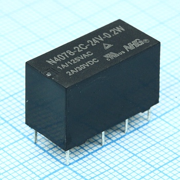 JRC-19F-2C-24VDC-0.2 - Сигнальное реле 2А две контактных группы-два направления катушка 24В 0.2Вт