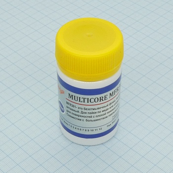 Флюс Multicore MFR301 безотмыв.(30мл) - Безотмывочный, высокоактивный. Для пайки по меди или олово-свинцу, для поверхностей с плохой паяемостью. Совместим с большинством паяльных масок.