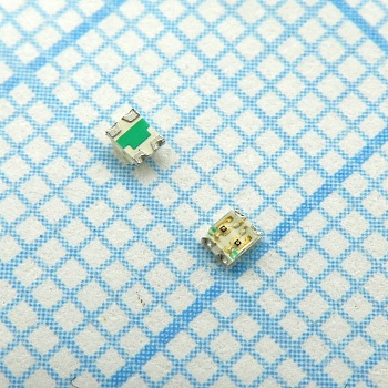 KPTB-1612SURKCGKC - Светодиод smd 1,6х1,25мм/красный/630нм/70-220мкд - зеленый/570нм/18-50мкд/прозрачный/120°