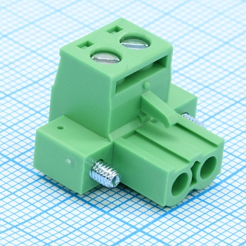 2EDGKM-5.08-02P-14-1000A(H) - Разъемный клеммный блок, 2 контакта шаг 5.08мм