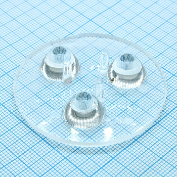 C11606_ANNA-50-3-S - Круглая групповая линза под 3светодиода, ~15°, D=50 mm   H=10,7 mm