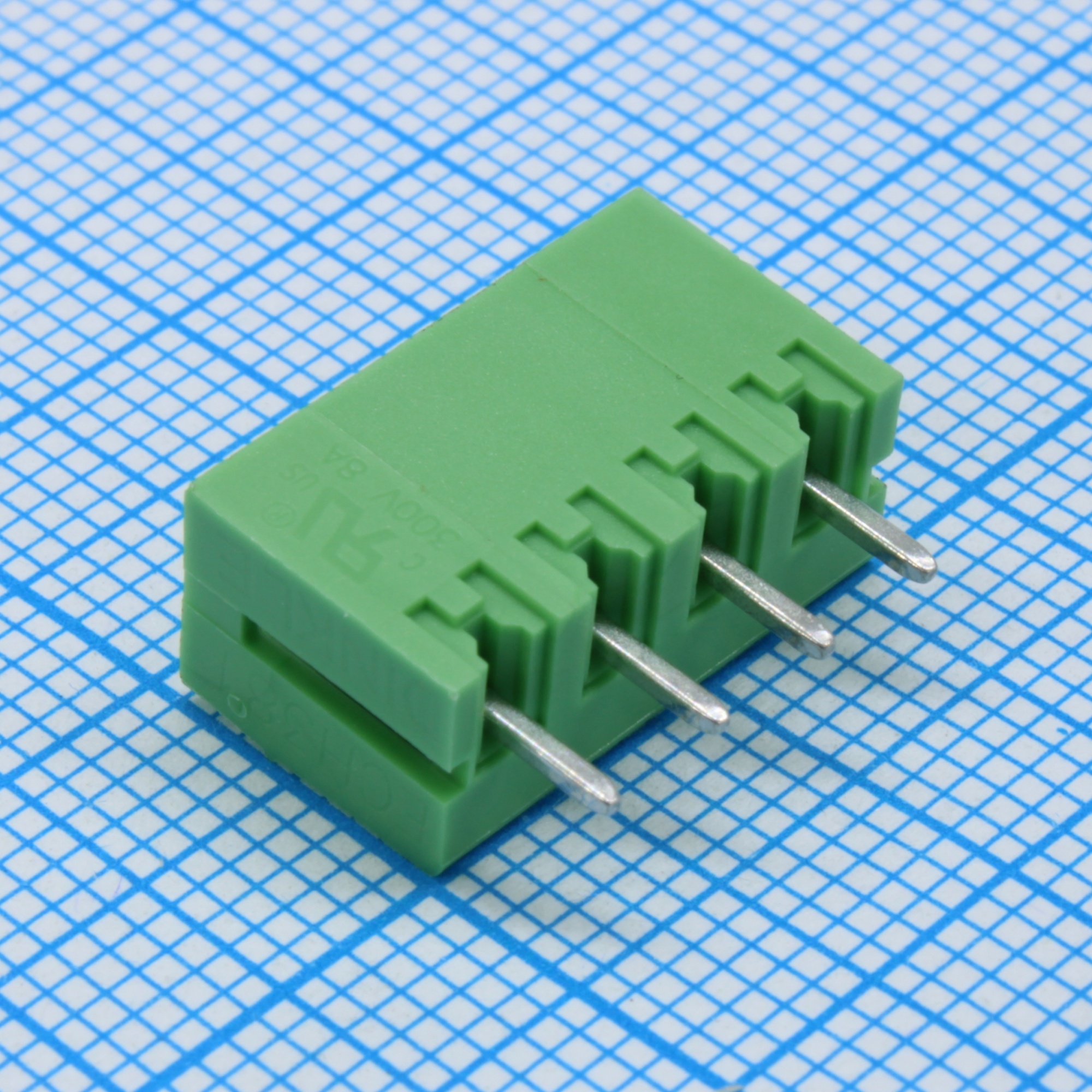 ECH381V-04P - Колодка клеммная (розетка) на плату 4 контакт(ов) шаг 3.81 мм 300В 8А