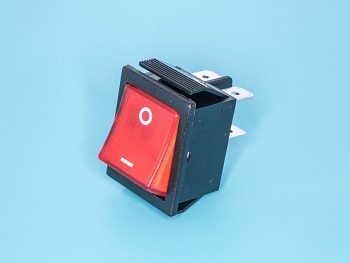 SWR-78/R - Выключатель 220В 4 контакта 29х22мм с подсветкой, красный, крепление защелка