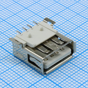 L-KLS1-181E-W-R - Разъем USB тип А (розетка) угловой на плату (THT)