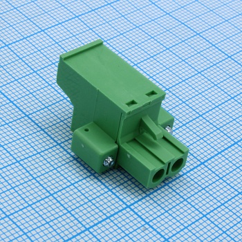 2EDGKCM-5.08-02P-14-00A(H) - Соединительный блок 2 контакта шаг 5.08мм зеленый