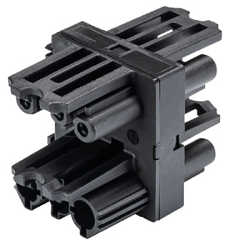 Разветвитель GST18I3V 3P1 B V SW - Распределительное устройство, 1 вход / 3 выхода, тип: H, 3 полюса, серия gesis GST18i3, номинальное напряжение: 250V, номинальный ток: 20А, цвет: черный