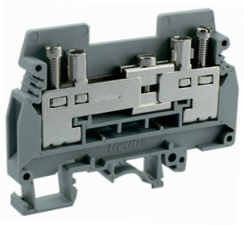 Измерительная клемма UKJ-6S - Измерительная клемма, тип фиксации провода: винтовой, номинальное сечение: 6 мм кв., 57A, 400V, ширина: 8,2 мм, цвет: серый, тип монтажа: DIN 35