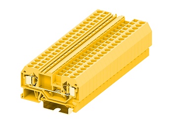 Проходная клемма 204925 - Проходная клемма, TA4, тип фиксации провода: пружинный, номинальное сечение: 4 мм кв., 32A, 800V, ширина: 6 мм, цвет: желтый, тип монтажа: DIN 35