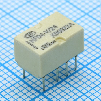 HFD4-V/24 - Реле DPDT (две контактных группы-два направления)  2А катушка 24В