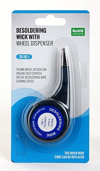 ZD-181-1 2.5мм - Оплетка для удаления припоя 2,5мм 1,5м в корпусе-дозаторе