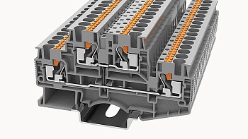 Этажная клемма DSKK4-PV-01P-11 - Этажная клемма, тип фиксации провода: Push-in, перемычка между этажами, номинальное сечение: 4 мм кв., 32A, 800V, ширина: 6,2 мм, цвет: серый, втычная перемычка, тип монтажа: DIN35