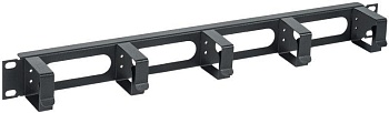 Органайзер кабельный 19 дюйм 1U 5 колец черн. CO05-1M5RM