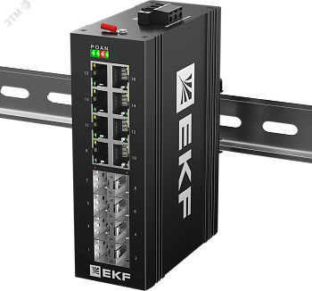 Промышленный неуправляемый коммутатор U-8GX/SFP-8GT, 8 портов 1000Base-X SFP, 8 портов 10/100/1000Base-T(X) RJ45, монтаж на динрейку TSX EKF