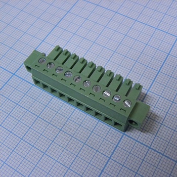 15EDGKM-3.81-10P-14-00A(H) - Разъемный клеммный блок, 10 контактов. Серия 15EDGKM-3.81